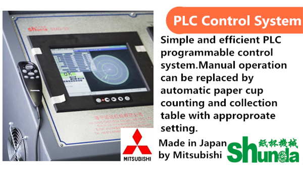 Maszyna do produkcji kubków papierowych Mitsubishi PLC z automatycznym smarowaniem