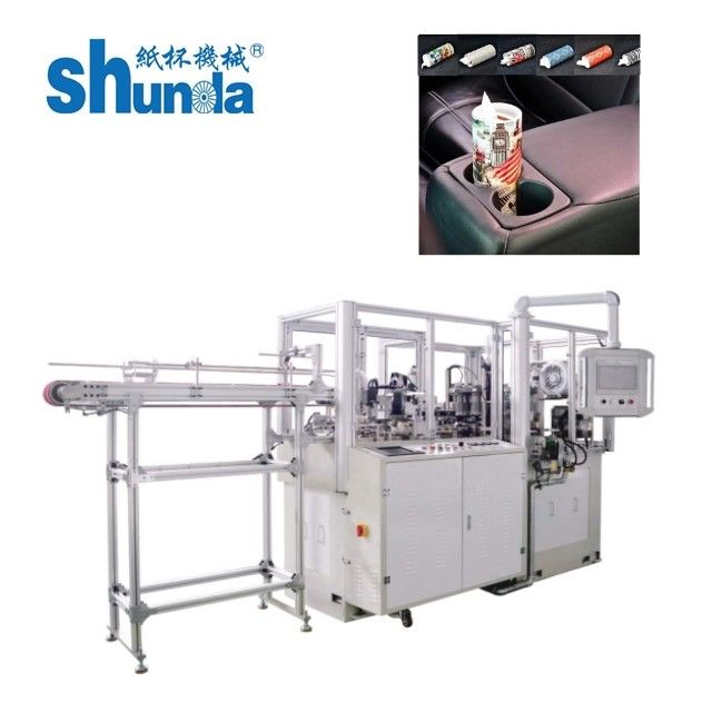 Fully Automatic High Speed Creative Car Paper Napkins Box Straight Cup Forming Machine 12kw