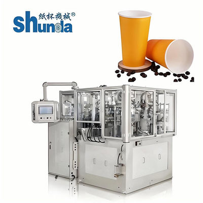 Double Turnplate Paper Tea Cup Making Machine 0.4m³  / Min 0.5MPA